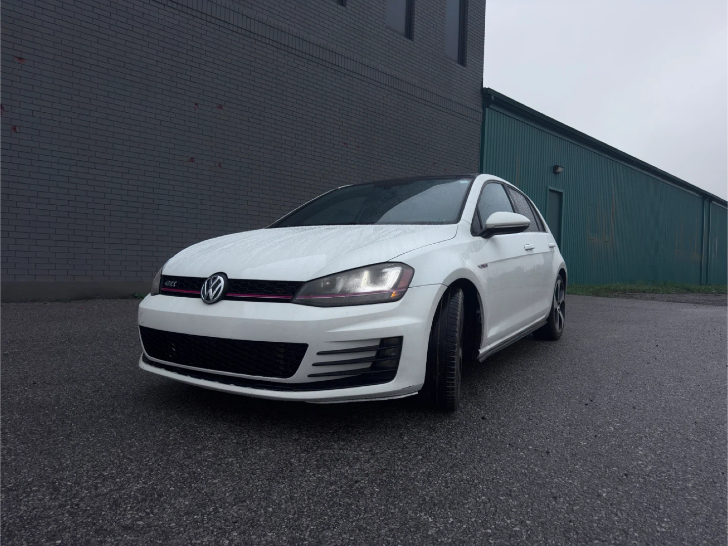 White Volkswagen Golf GTI
