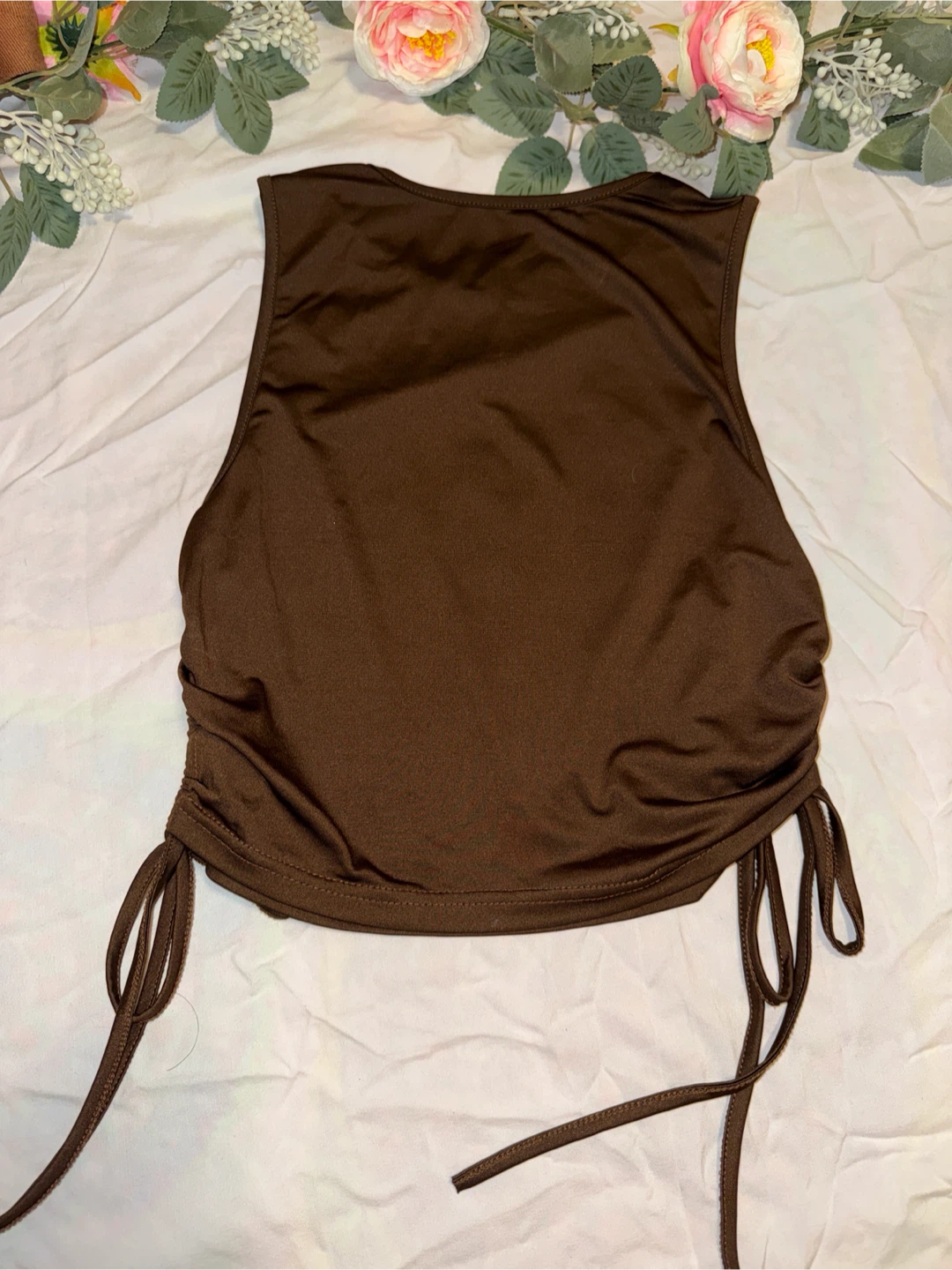 Brown Heart Ruched Tank Top - photo 2