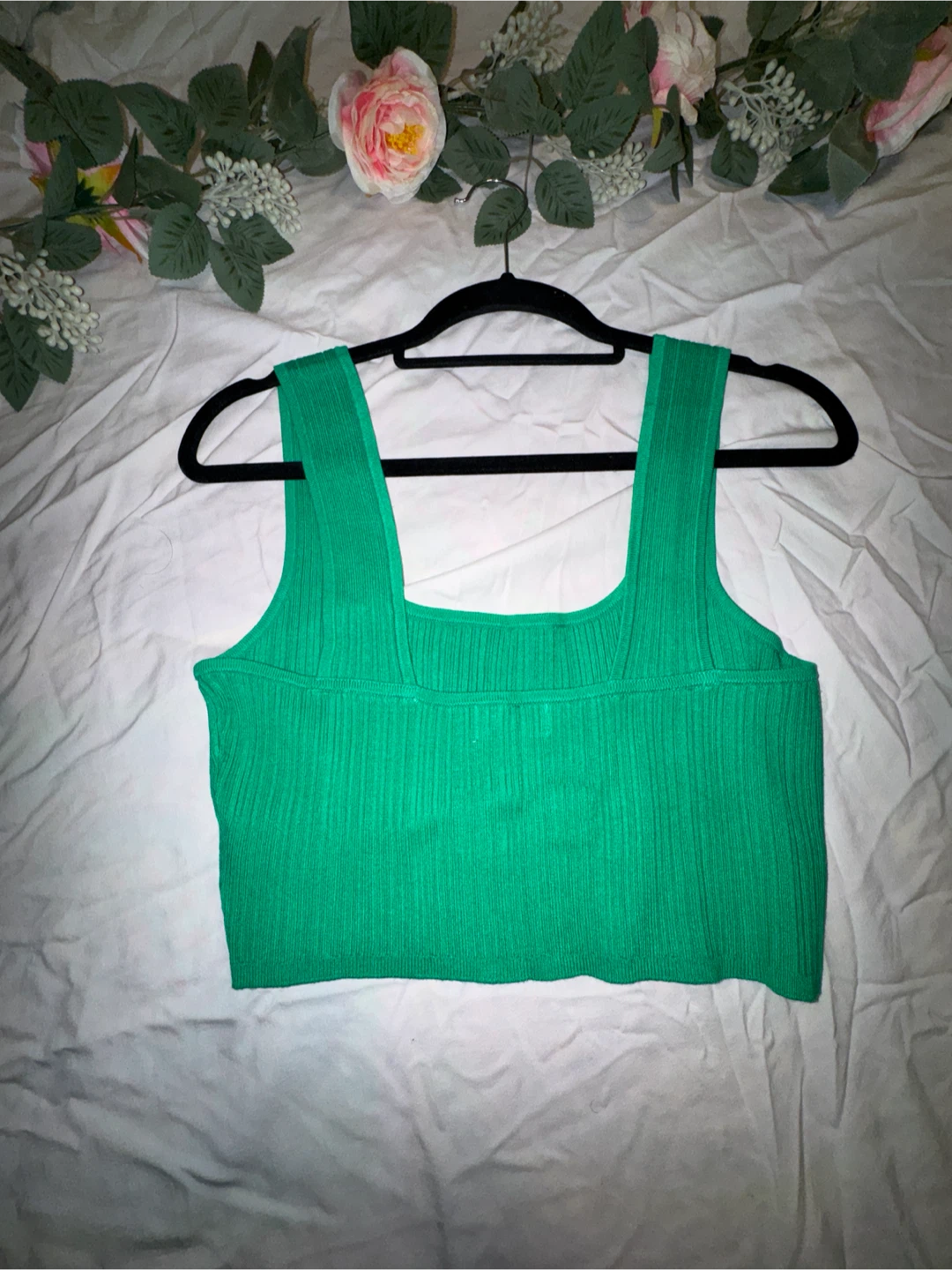H&M Green Ribbed Crop Top - photo 2