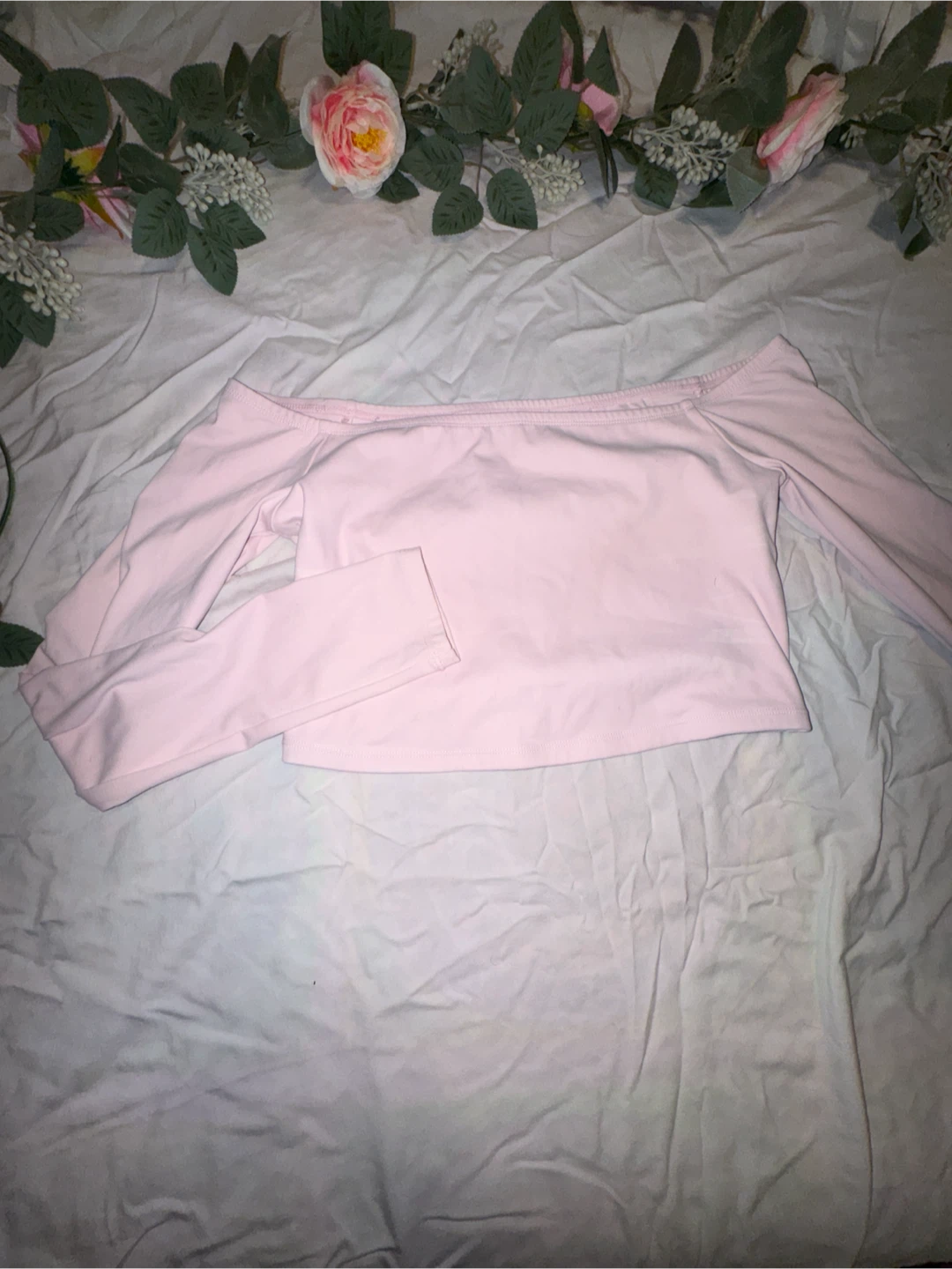 Garage Pink Off-Shoulder Top