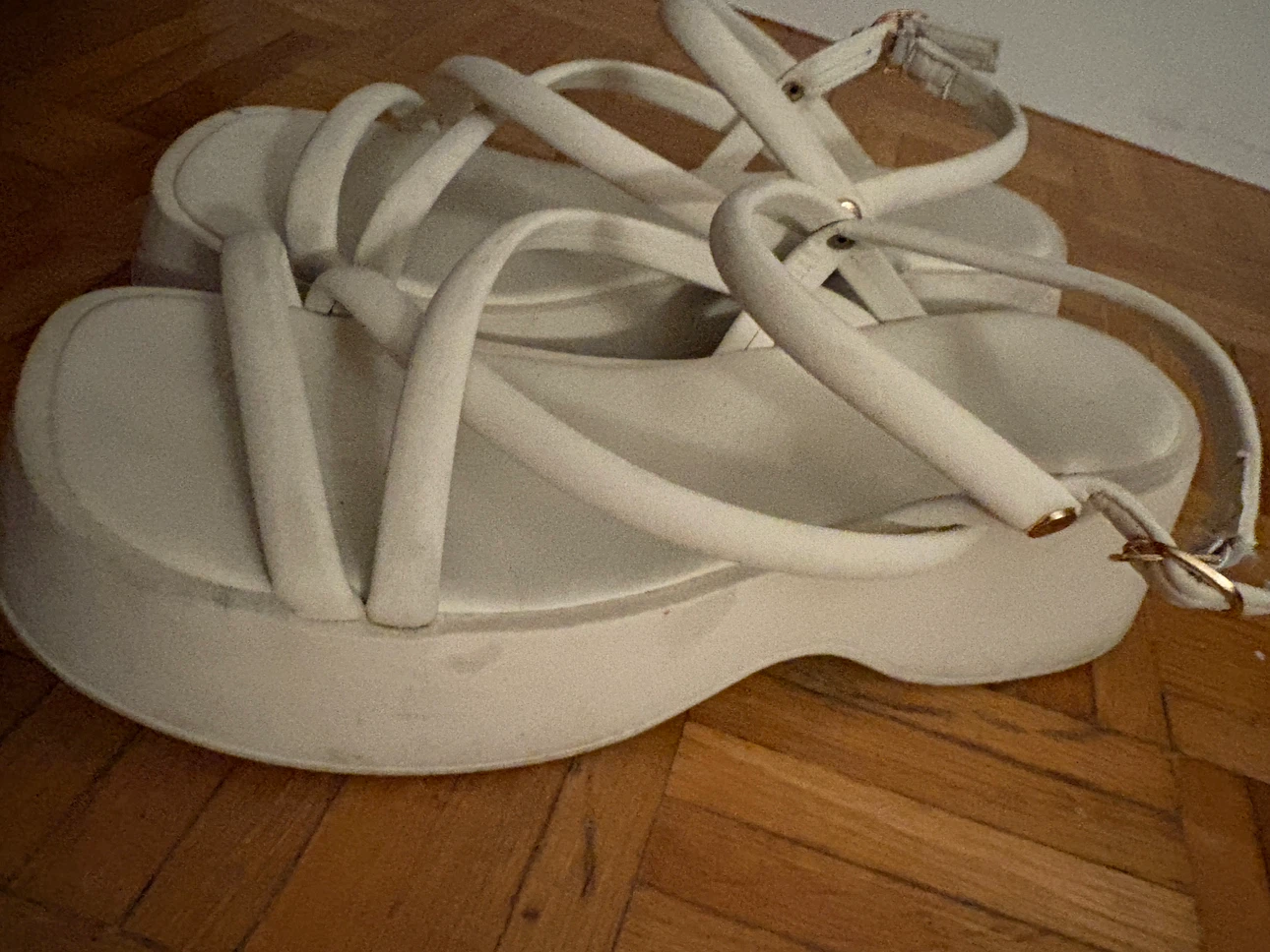 White Platform Sandals - photo 4