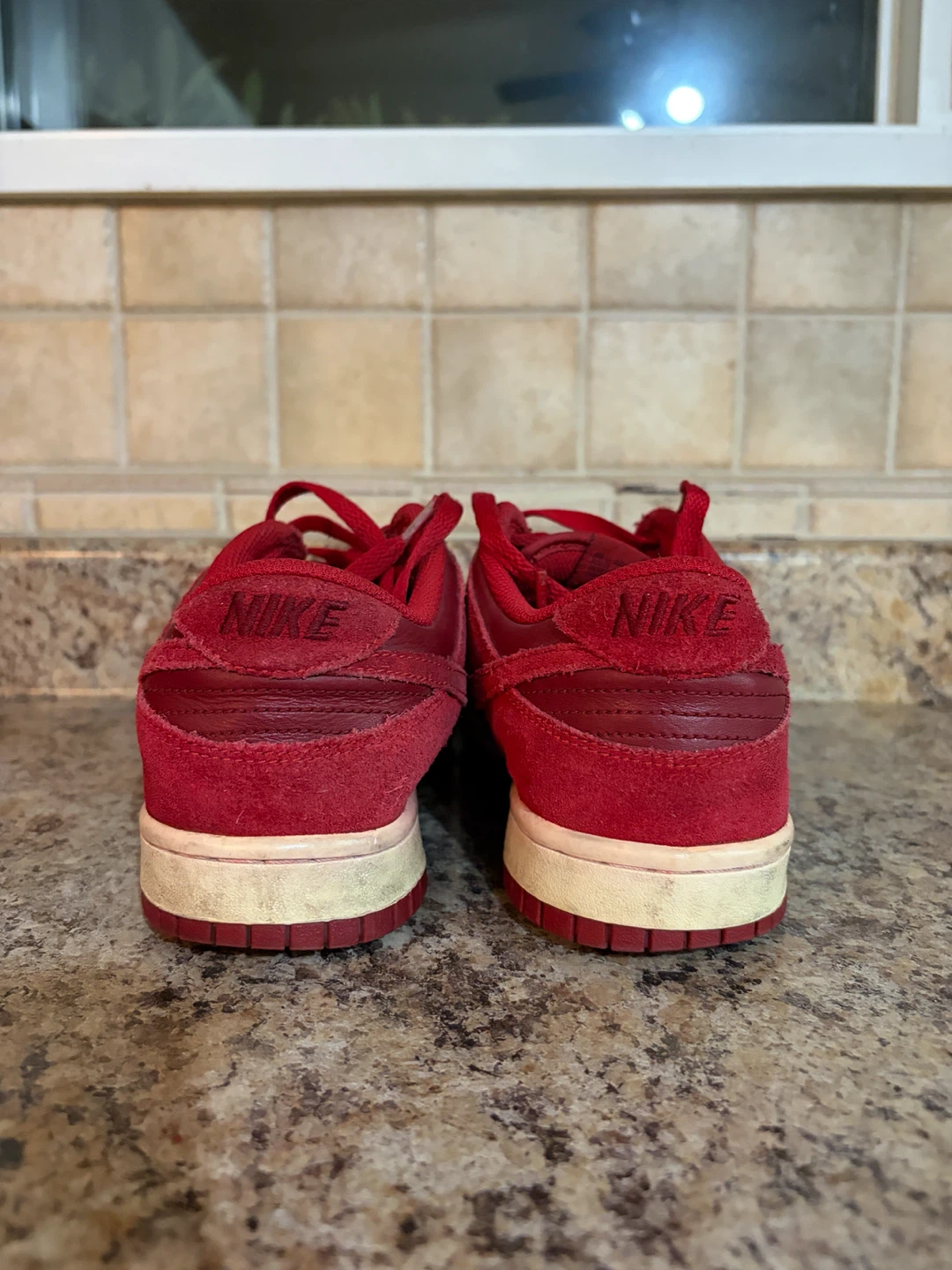 Nike Dunk Low Red Suede Sneakers - photo 2