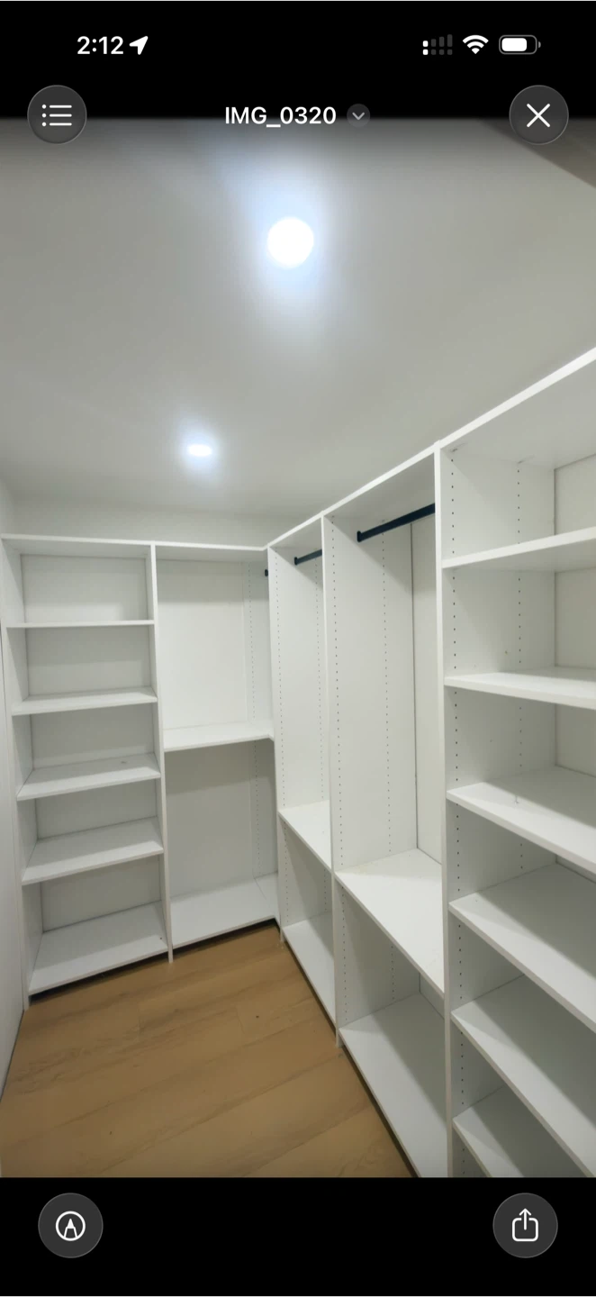 White Closet Shelving System