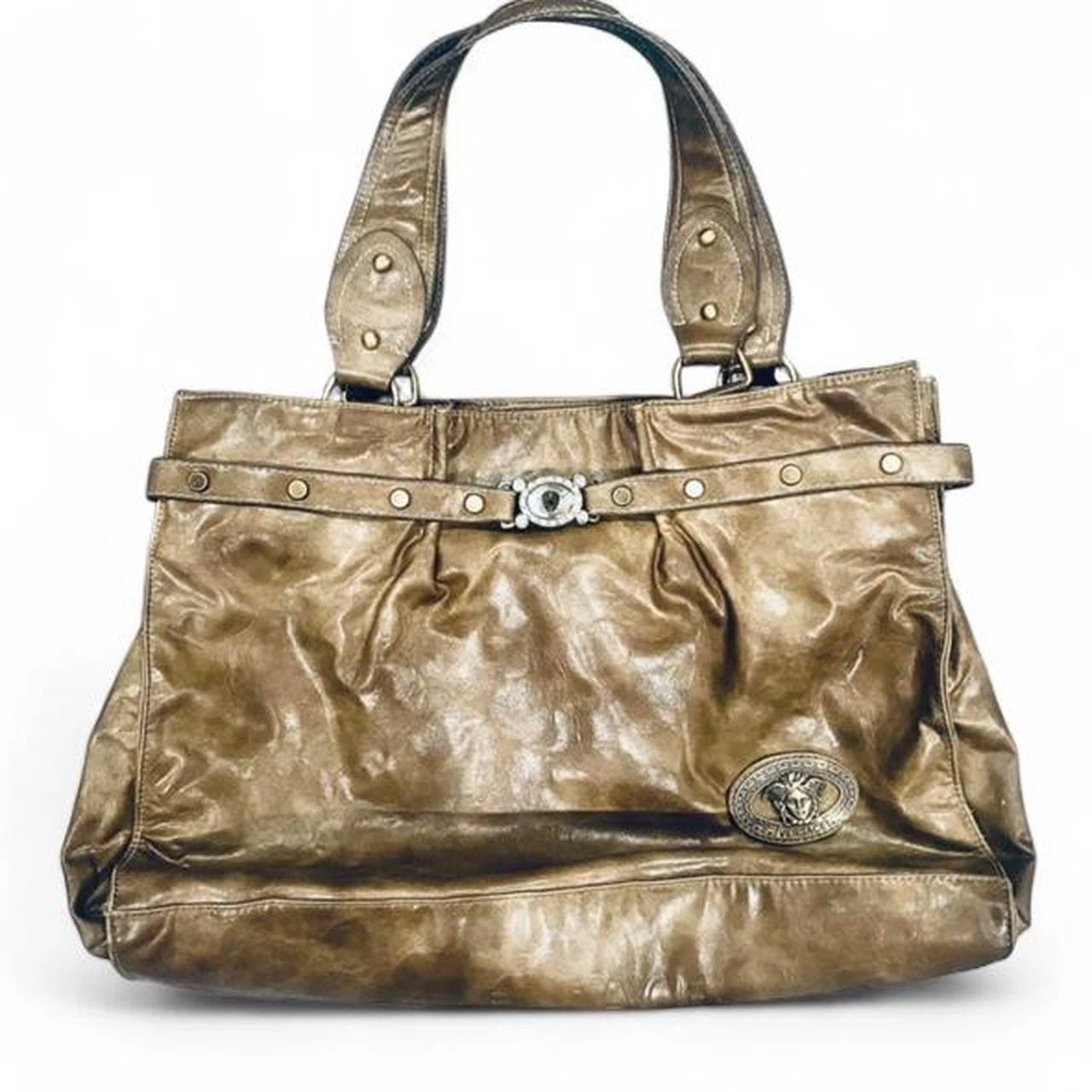 Versace Leather Tote Bag