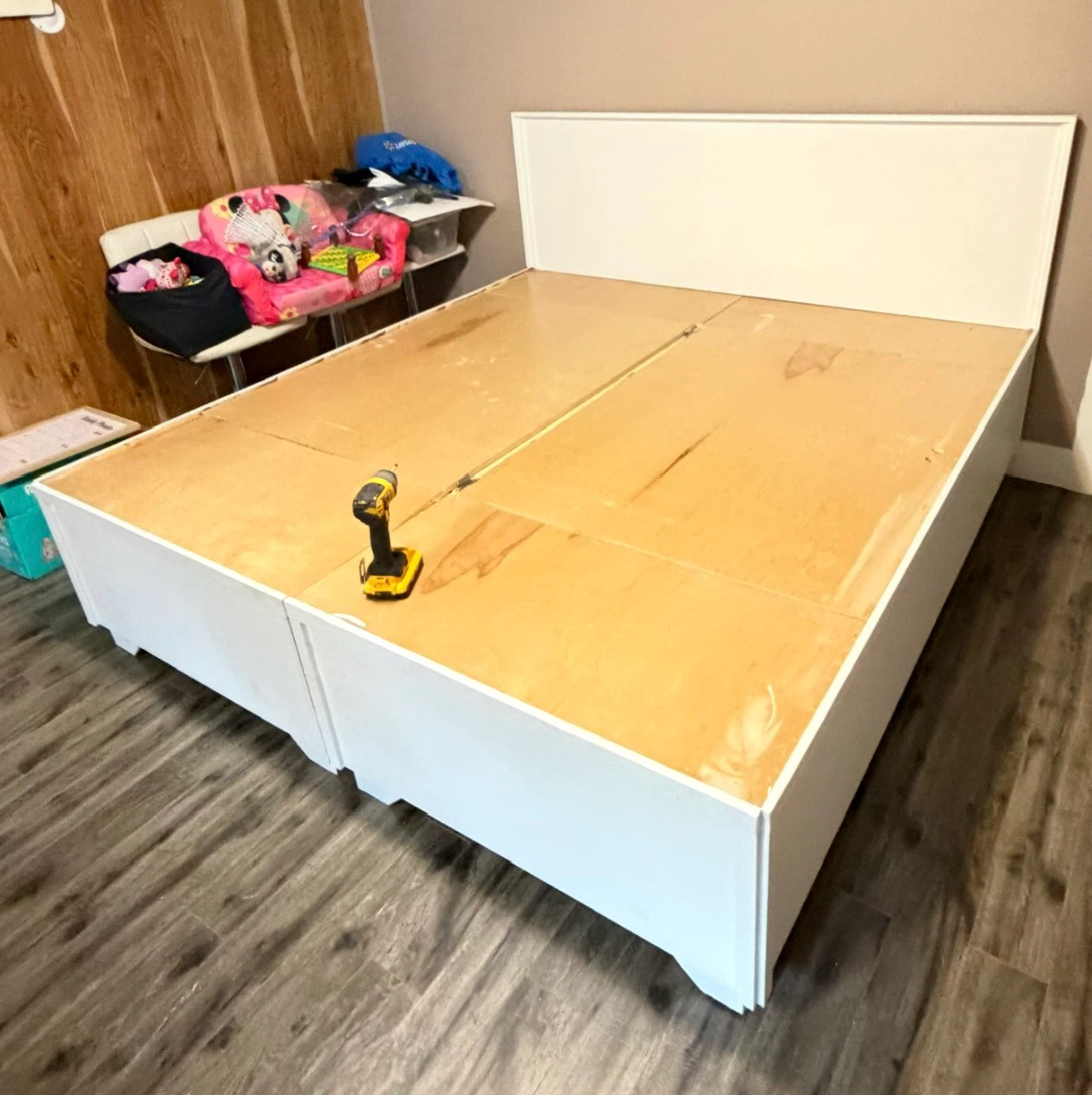 White Storage Bed Frame