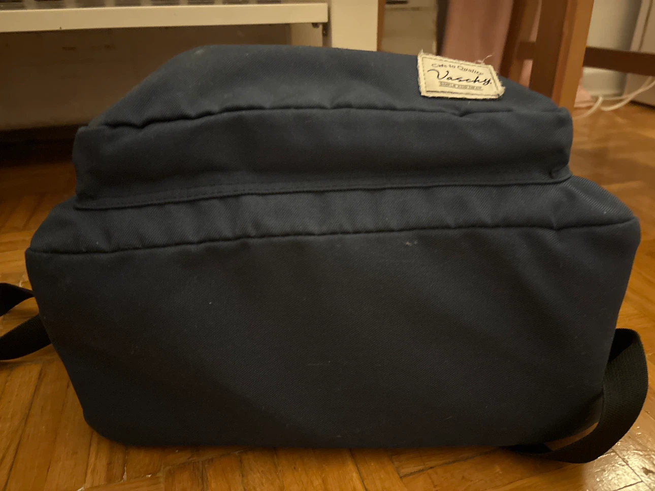 Vaschy dark Navy Blue with brown school Backpack - photo 3