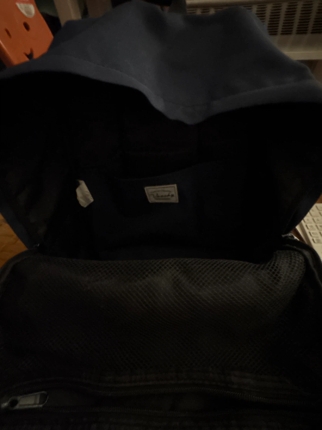 Vaschy dark Navy Blue with brown school Backpack - photo 4
