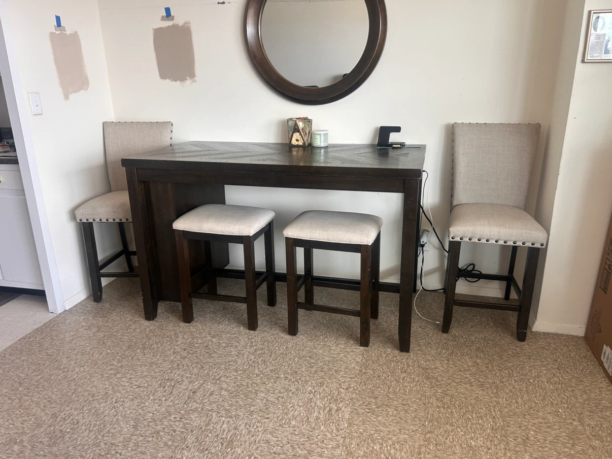 Counter Height Dining Table Set with 4 Chairs - photo 2