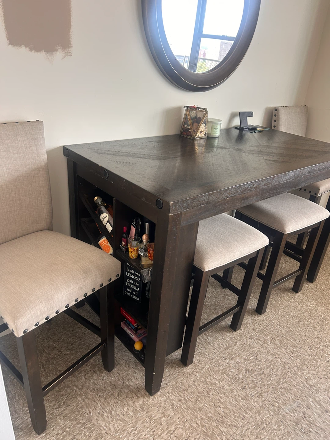 Counter Height Dining Table Set with 4 Chairs - photo 3