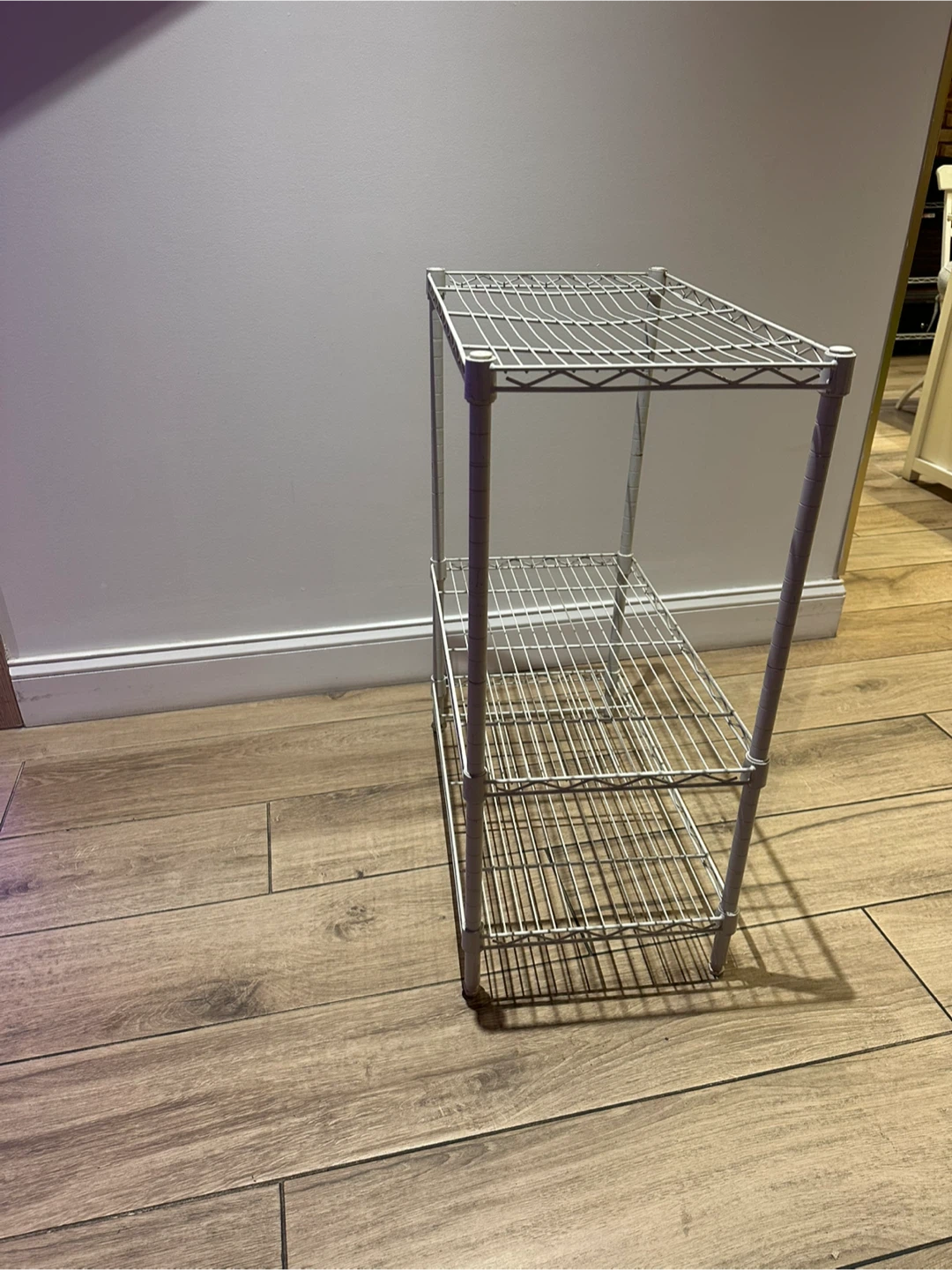 White 3-Tier Wire Storage Shelf