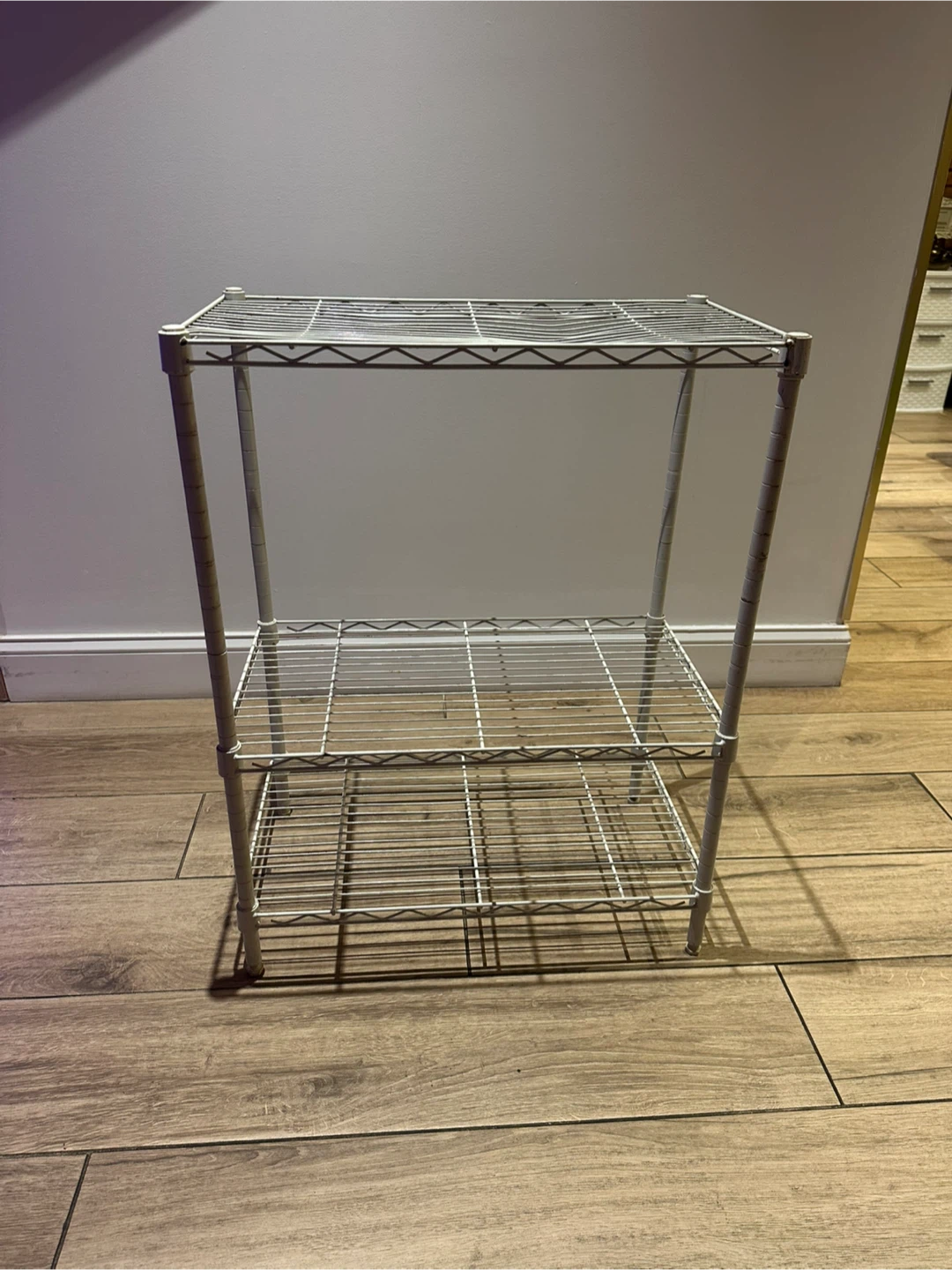 White 3-Tier Wire Storage Shelf - photo 2