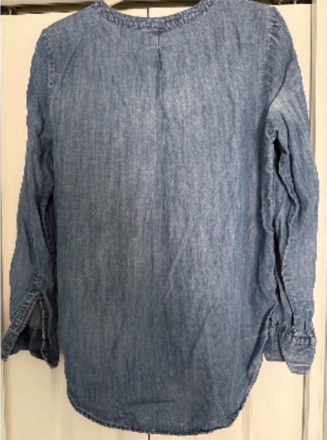 Denim Effect Button-Up Shirt - photo 2