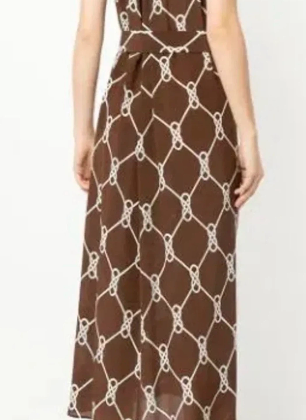 Brown Dress with Rope Pattern