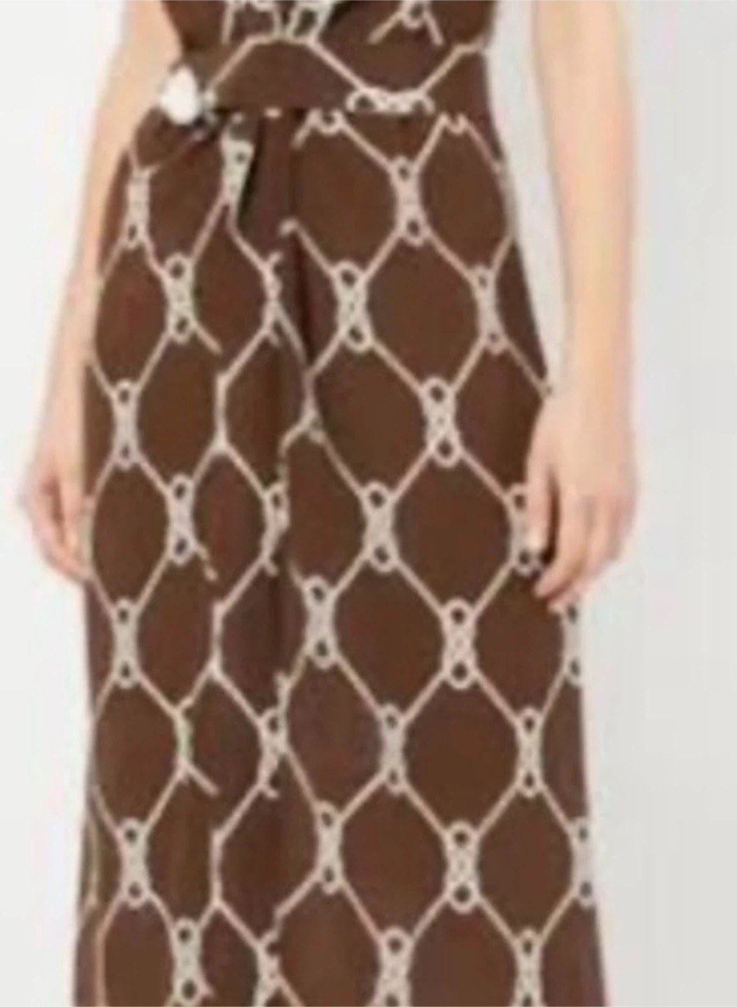 Brown Dress with Rope Pattern - photo 2