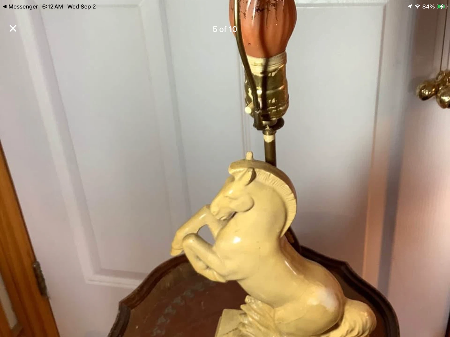 Antique/Vintage Ceramic Rearing Horse Lamp 🐞 - photo 5
