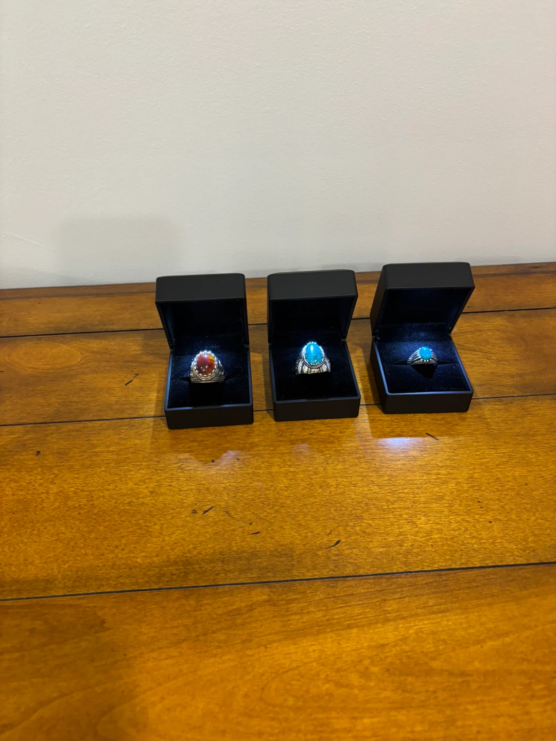 Set of 3 Rings with Gemstones - photo 2