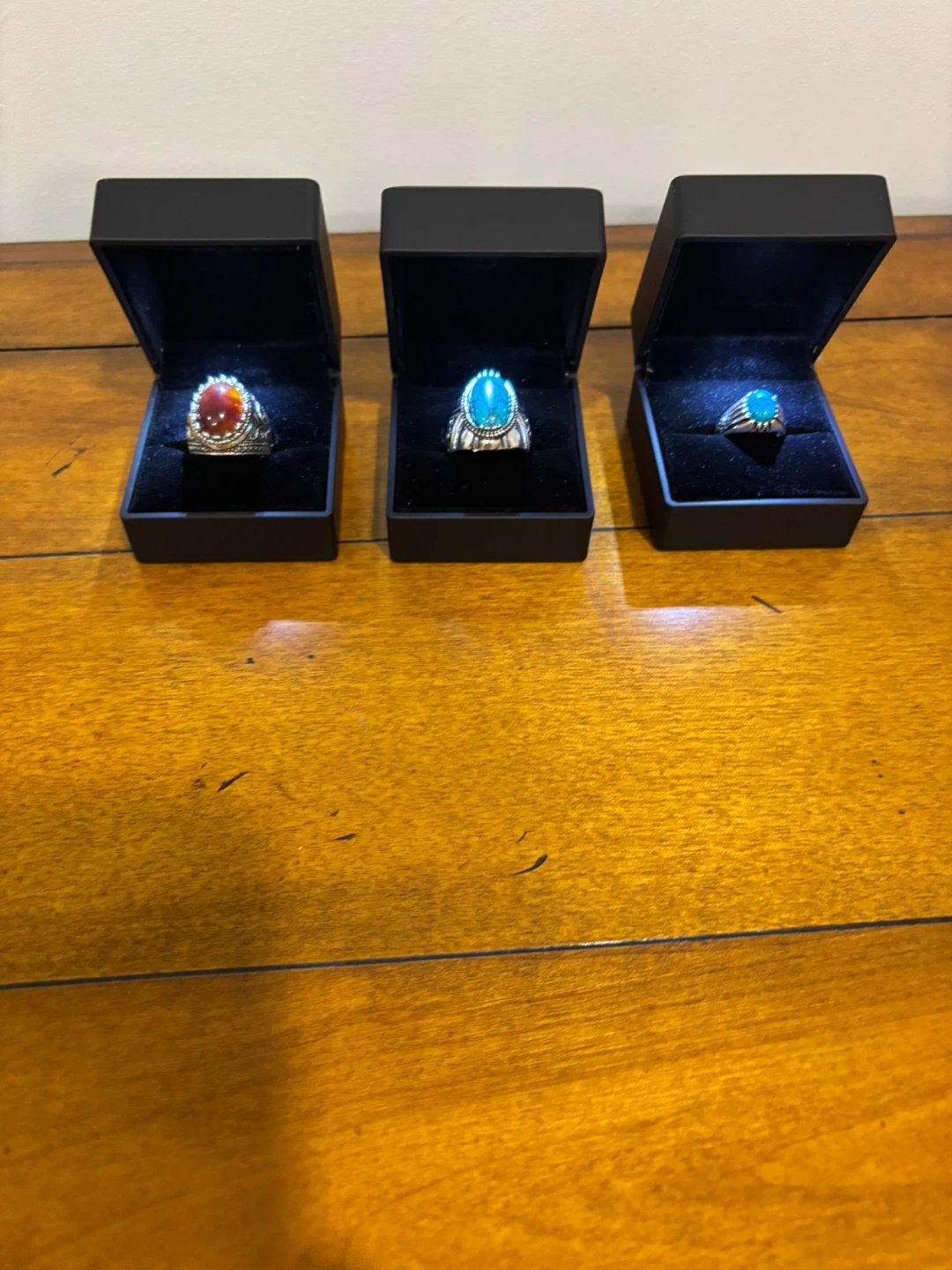 Set of 3 Rings with Gemstones - photo 3