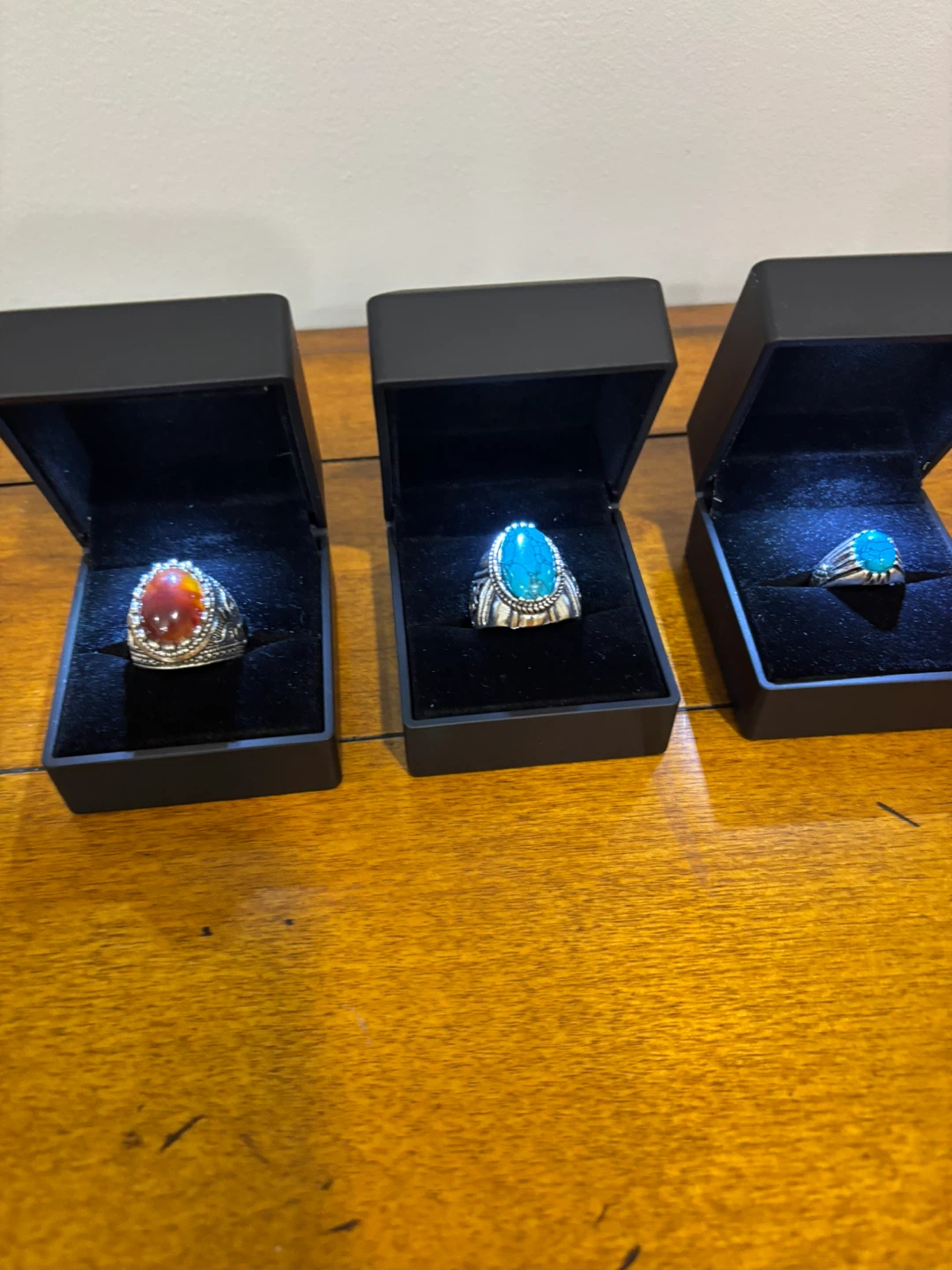 Set of 3 Rings with Gemstones - photo 4
