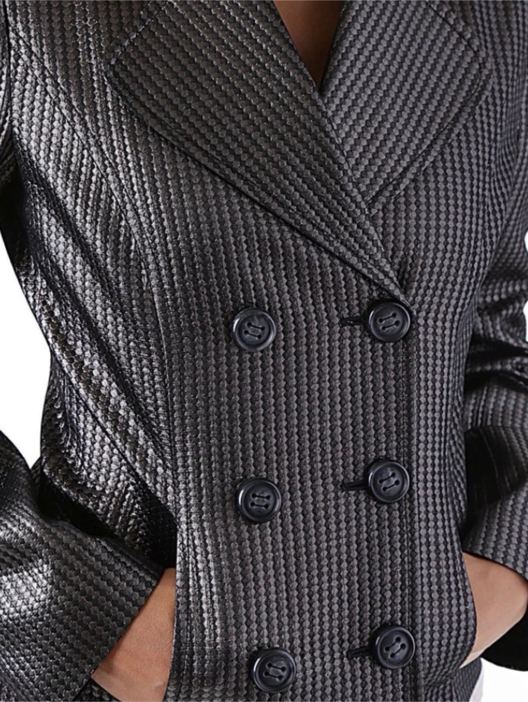 Black Double-Breasted Blazer - photo 3