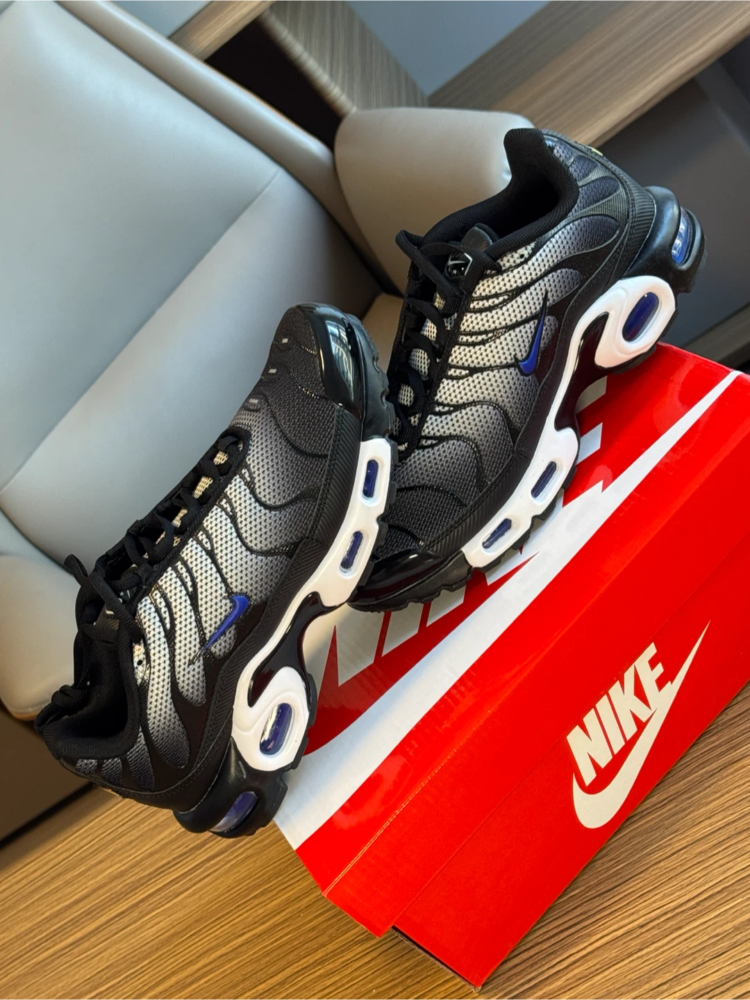 Nike Air Max Plus TN SE Chaussures Noir Bleu Blanc - photo 2
