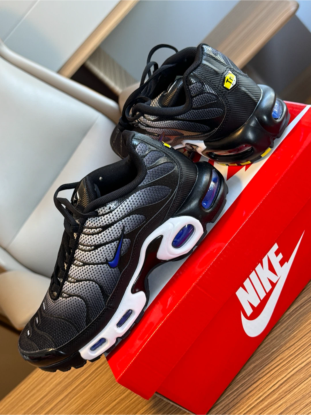 Nike Air Max Plus TN SE Chaussures Noir Bleu Blanc - photo 4