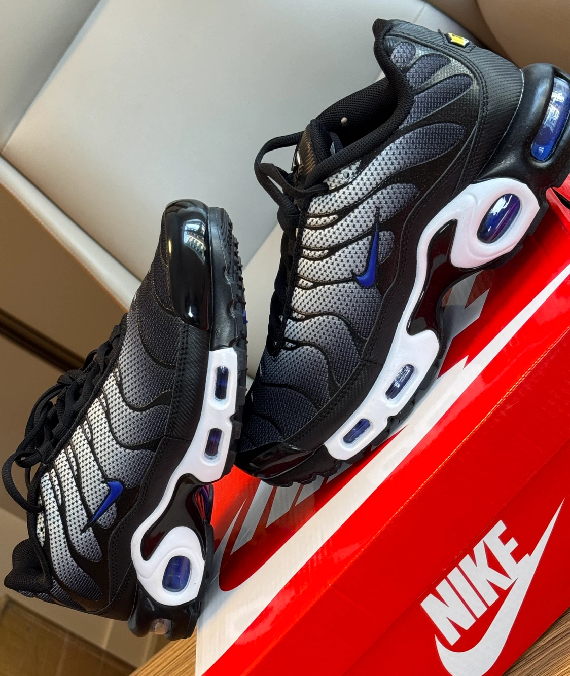 Nike Air Max Plus TN SE Chaussures Noir Bleu Blanc - photo 5