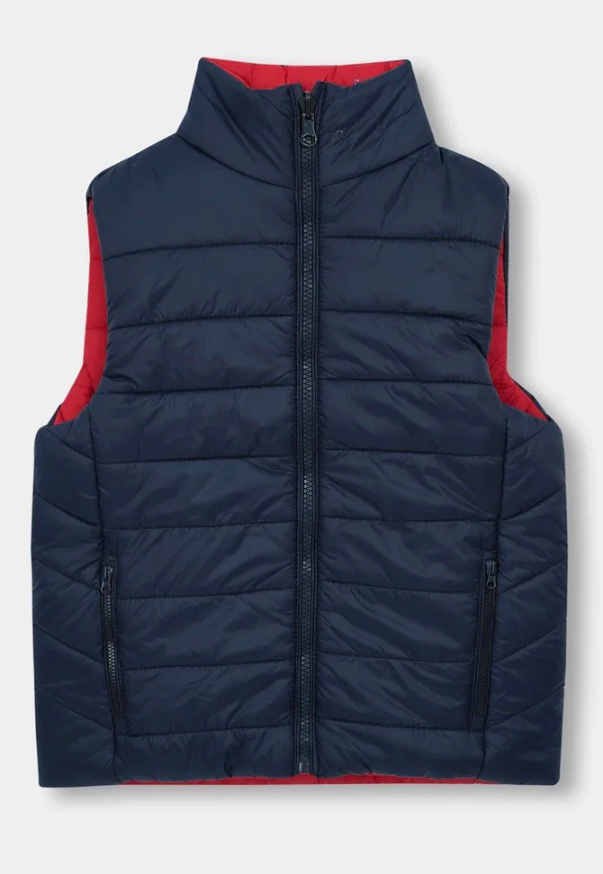 Joules Reversible Puffer Vest Navy/Red