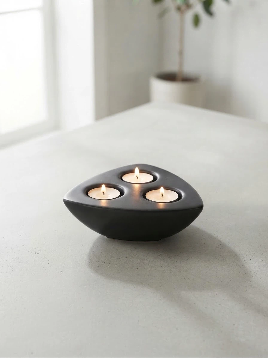 Tealight Candle Holder - Black
