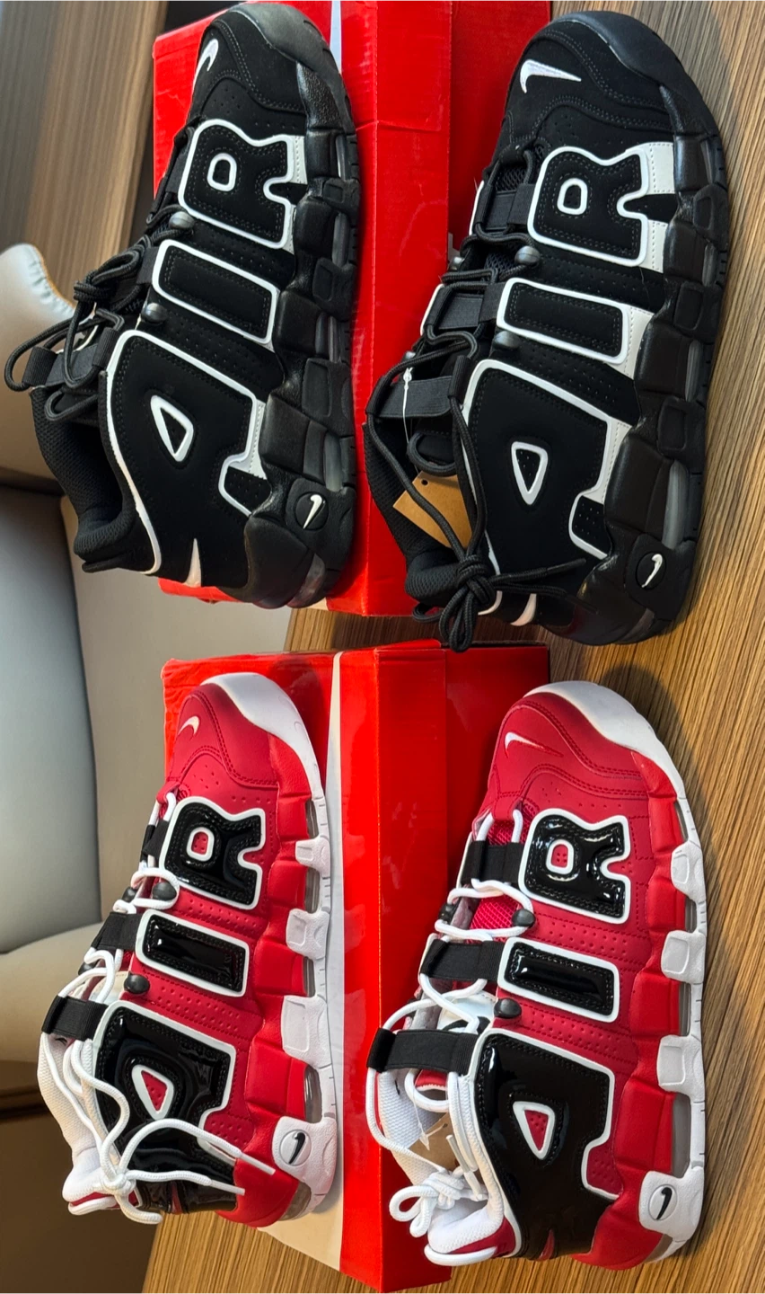 Nike Air More Uptempo Chaussures pour Homme Rouge et Noir - photo 5