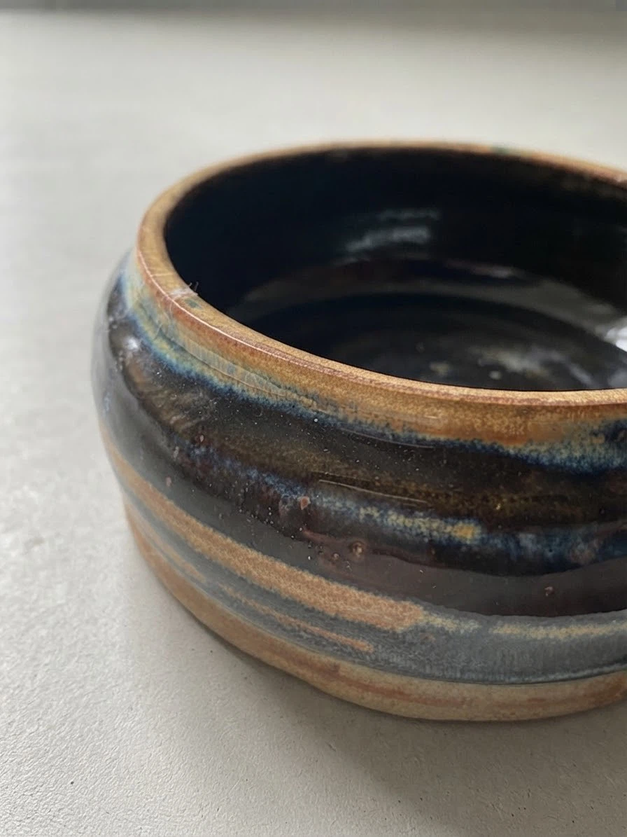 Handmade Ceramic Bowl with Flower Frog - photo 3