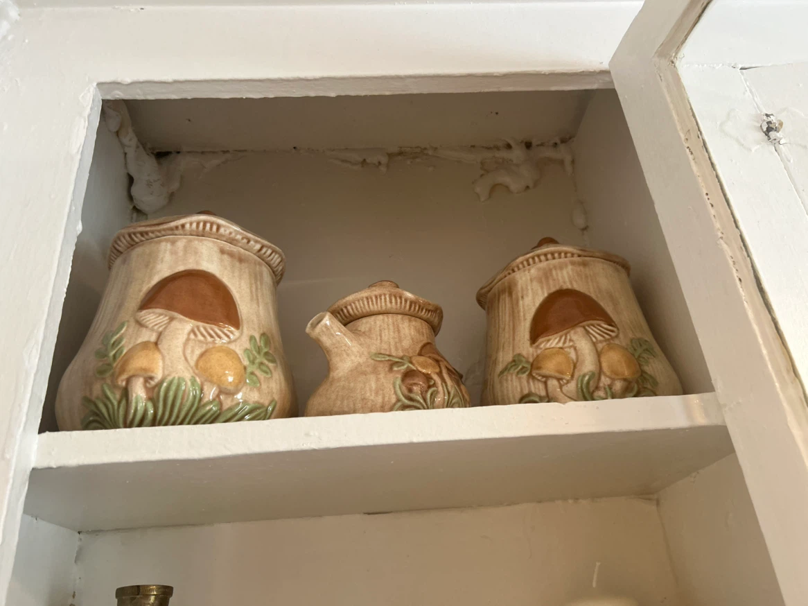 Ceramic Mushroom Canister Set vintage