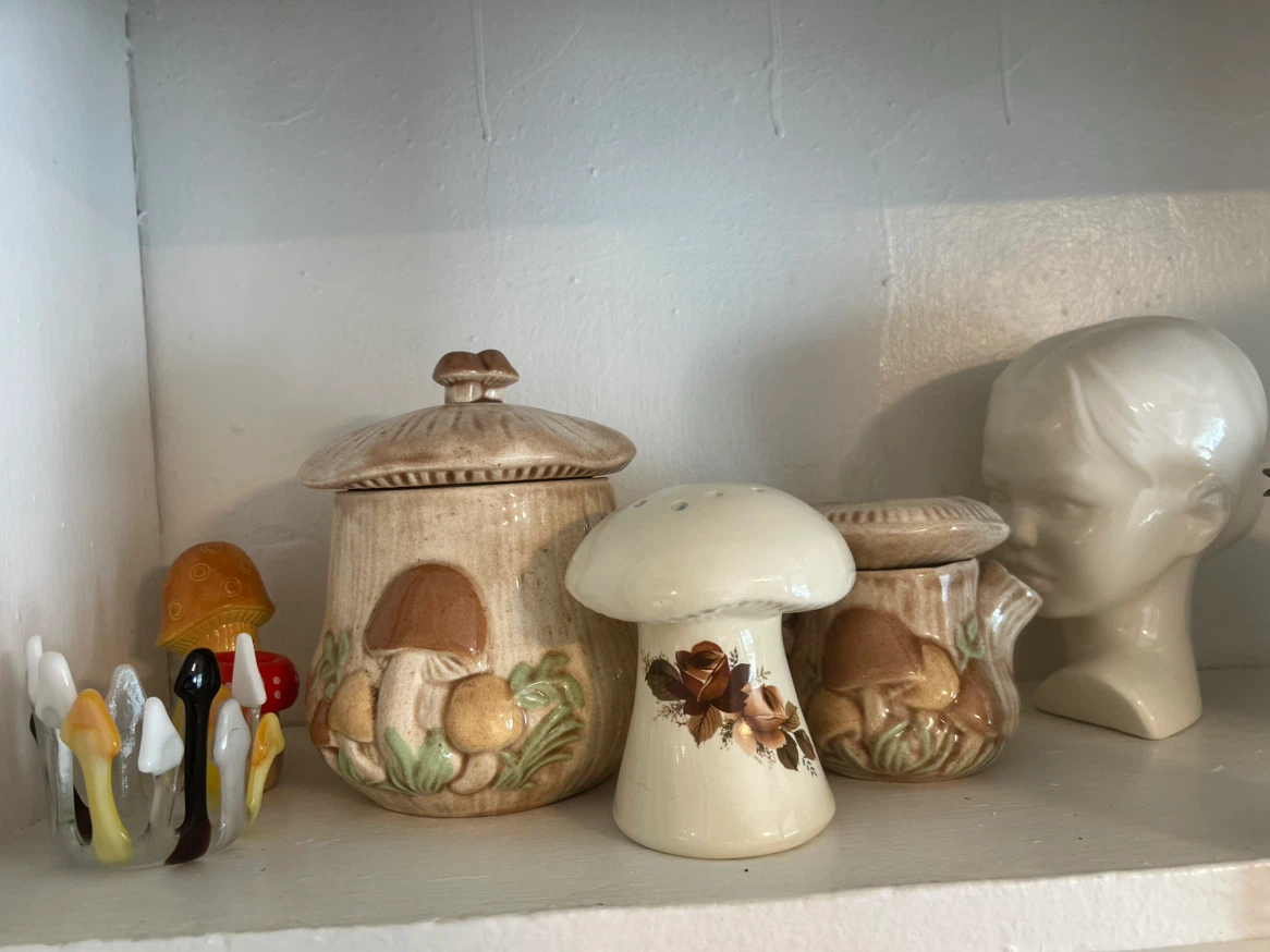 Ceramic Mushroom Canister Set vintage - photo 3