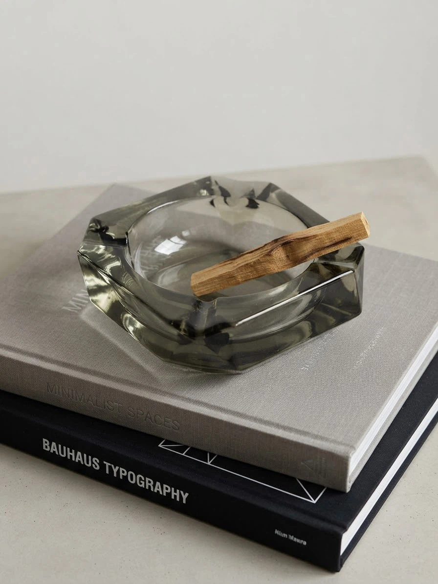 Vintage Smoked Glass Ashtray