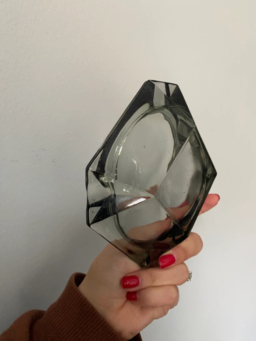 Vintage Smoked Glass Ashtray - photo 5