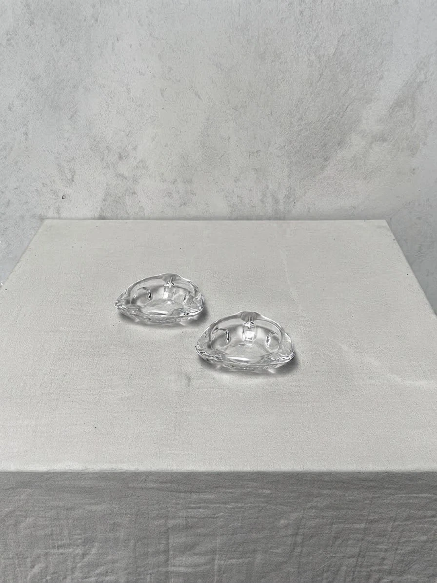 “Reims France” Vintage Clear Glass Ashtrays - photo 4