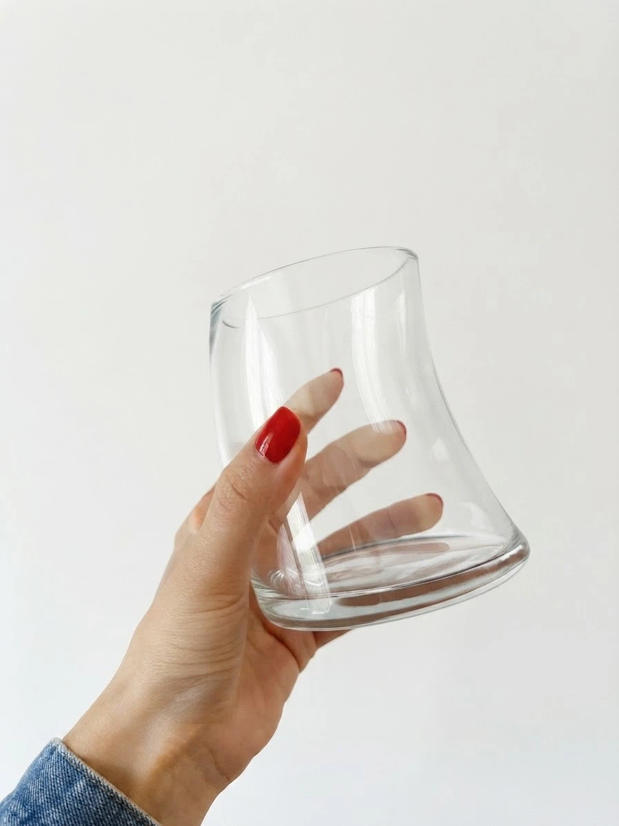 Set of 4 Clear Glass Tumblers - photo 3