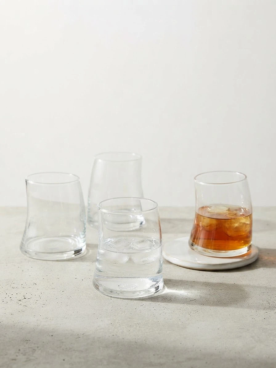Set of 4 Clear Glass Tumblers - photo 4