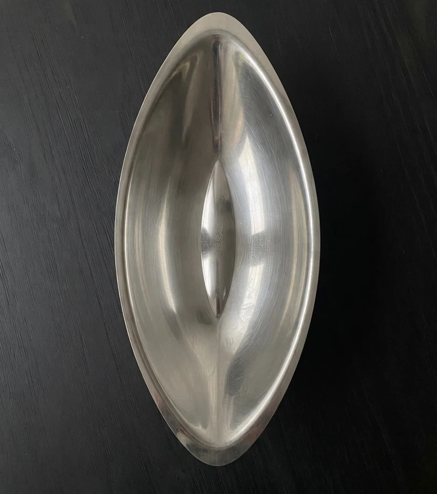 Vintage Stainless Steel Serving Dish and Tray Set - photo 2