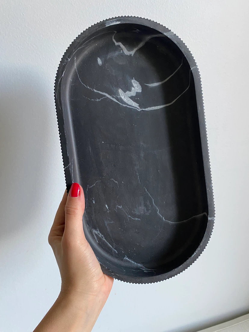 Oval Marble Tray - photo 3
