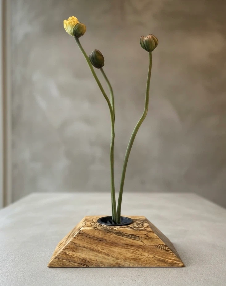Wooden Kenzan Flower Holder