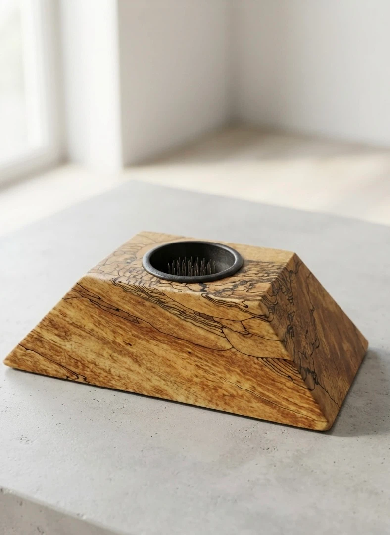 Wooden Kenzan Flower Holder - photo 2