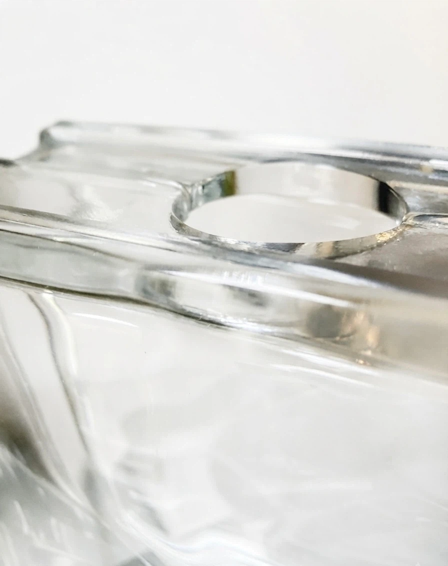Clear Glass Block Vase - photo 5