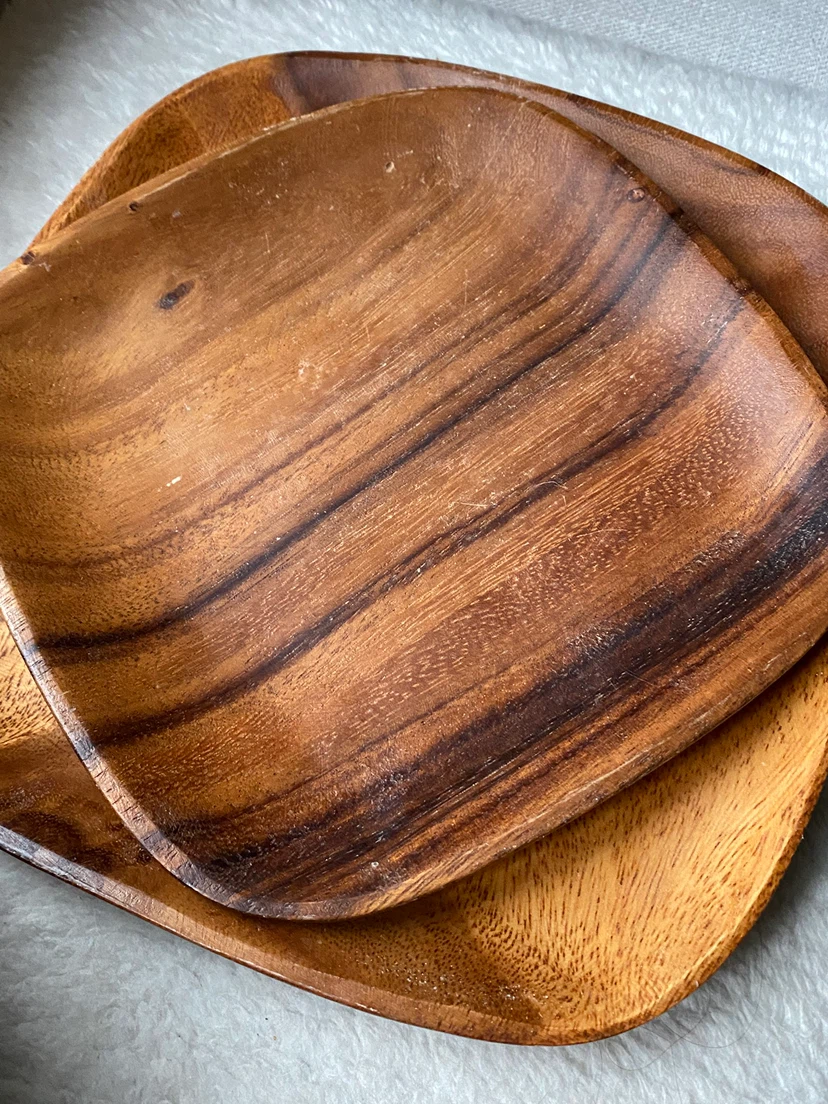 Wooden Square Plates - Set of 2 - photo 3