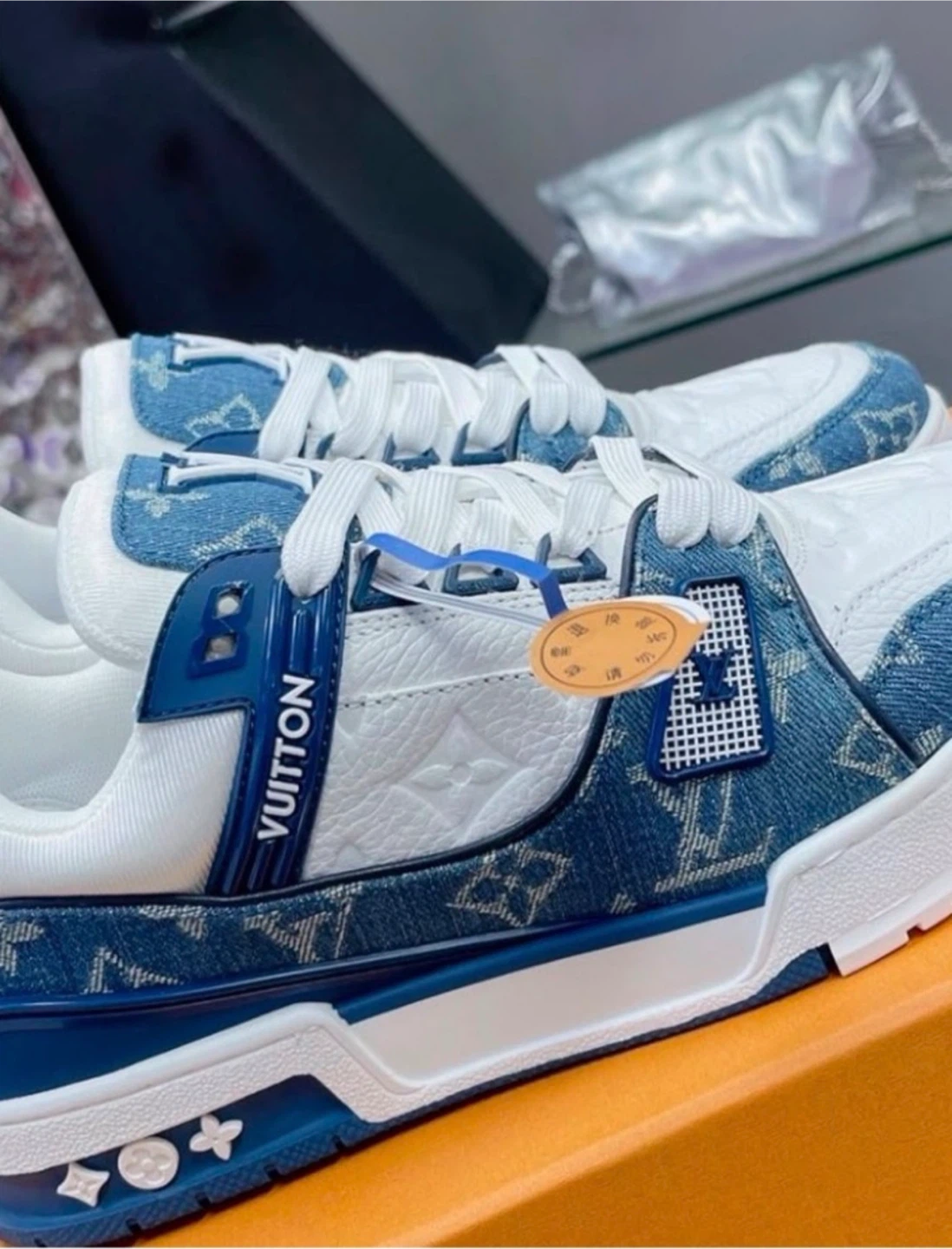 Louis Vuitton LV Trainer Sneakers Denim Blue