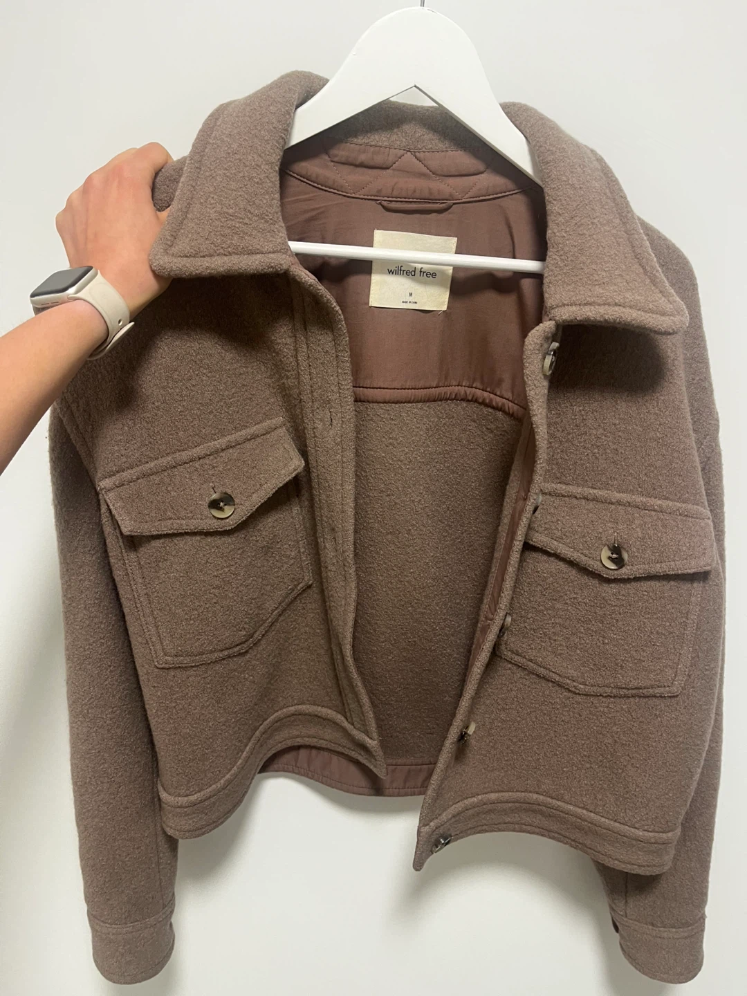 Aritzia Wilfred Free Mauve Cropped Jacket - Medium - photo 3