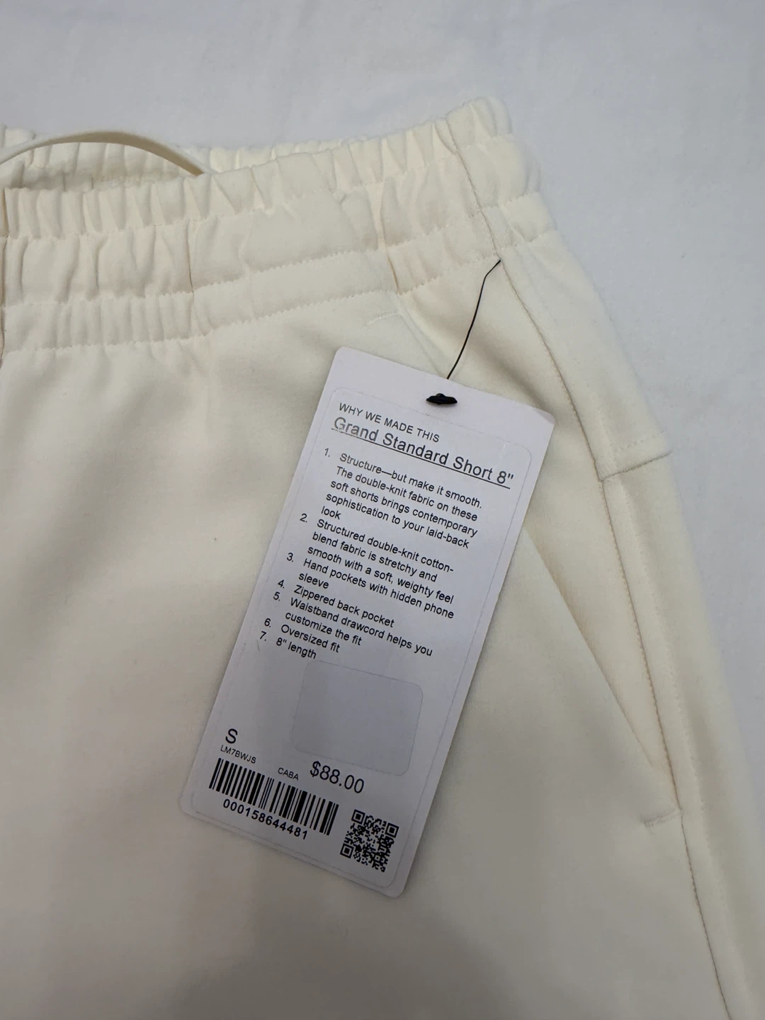 Lululemon Grand Standard Short 8" Cream Size S - photo 2