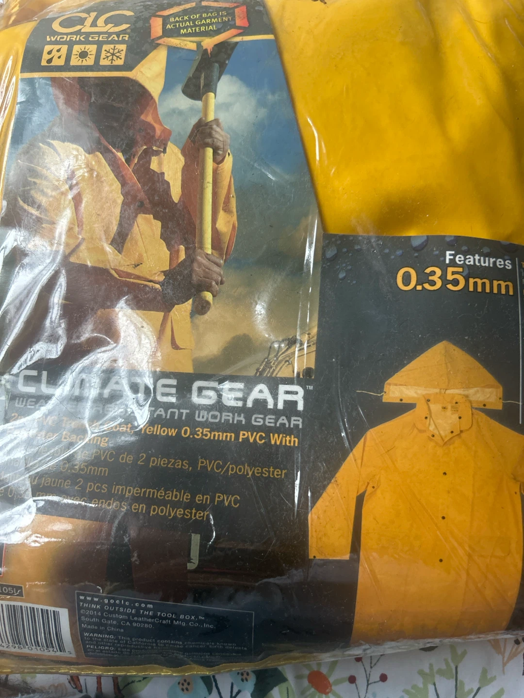 Occun 0.35mm PVC Raincoat Yellow