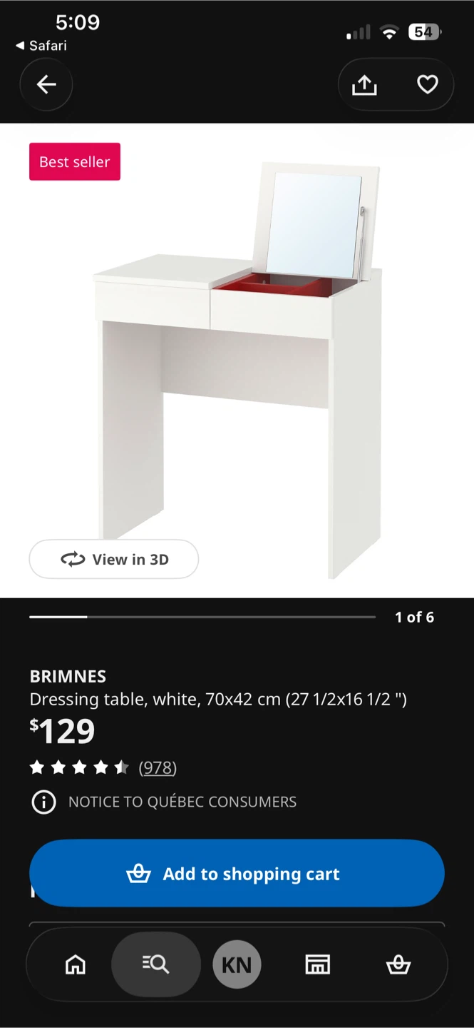IKEA Brimnes Dressing Table - White
