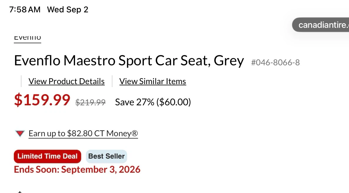 Evenflo Maestro Sport Car Seat - photo 2