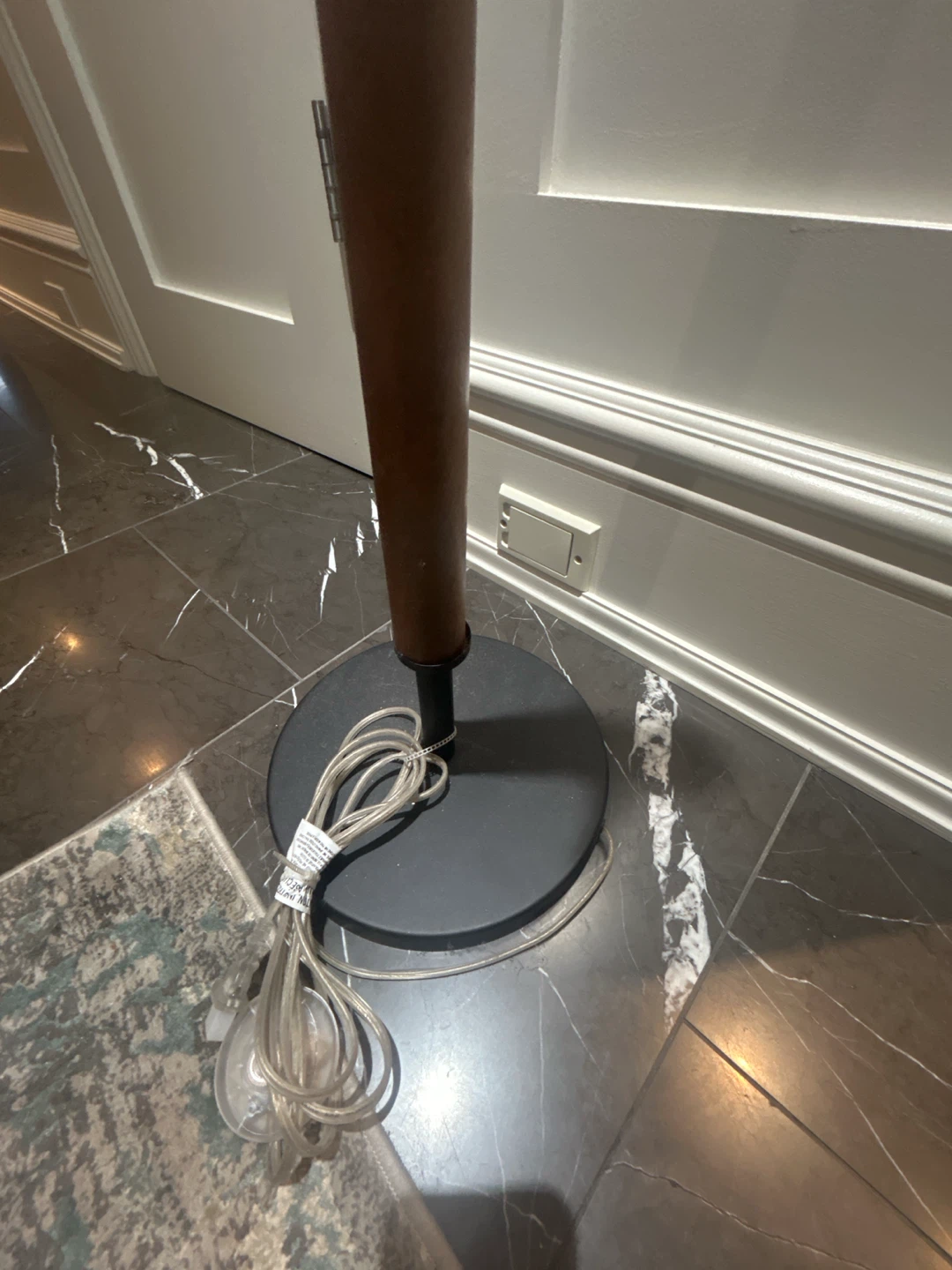 Handmade Wooden Floor Lamp – Solid Wood & Metal Base – $50 - photo 4